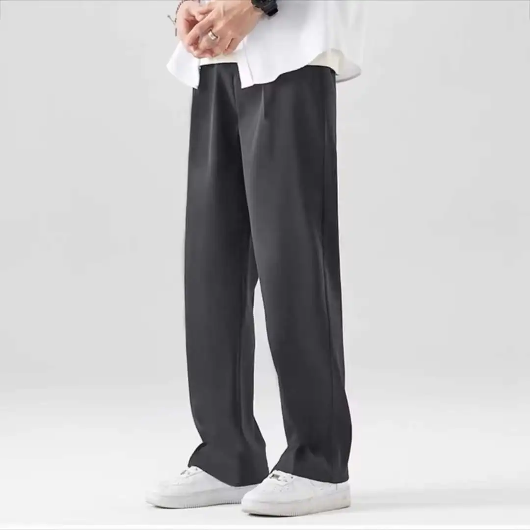 

Sli Casual Men's Pants Autumn New Arrival Large Size Loose Drapey Straight Leg Wide Leg Long Pants Faionable Trousers