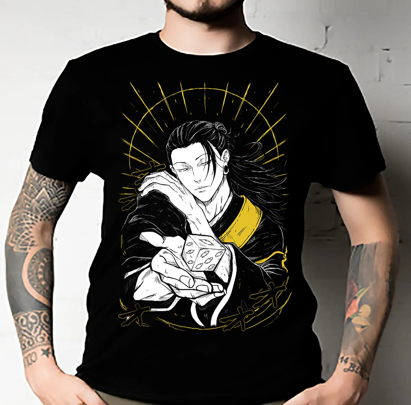 Suguru Geto T-shirt Jujutsu Kaisen shirt Getou jjk Anime Black Unisex ALL SIZES