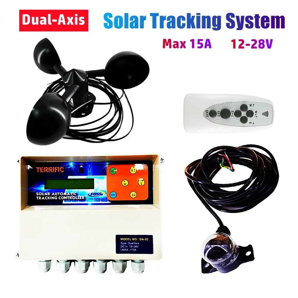 NEW! Double Shaft Solar Tracker Controller Dual Axis Sun Automatic Tracking System Two-degree-of-freedom Platform Sun Tracker