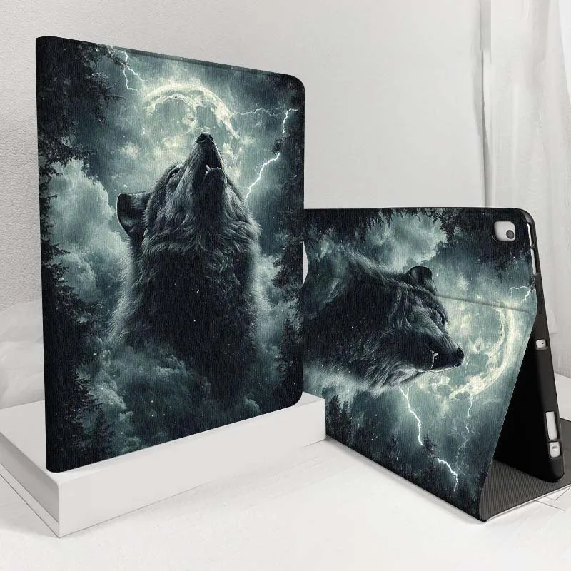 

Art Wolf Dark Moon Lightning For Samsung Galaxy Tab S11 S10 S9 S8 S7 S6 A11 A9 A8 A7 10.5 10.4 Lite FE Plus Inch Tablet Case