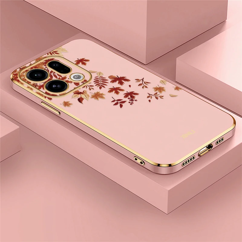 

OPPO Find X9 Pro Мягкий силиконовый чехол для телефона из ТПУ для OPPO Find X9 X9 X9Pro Противоударное покрытие с рисунком осенних листьев