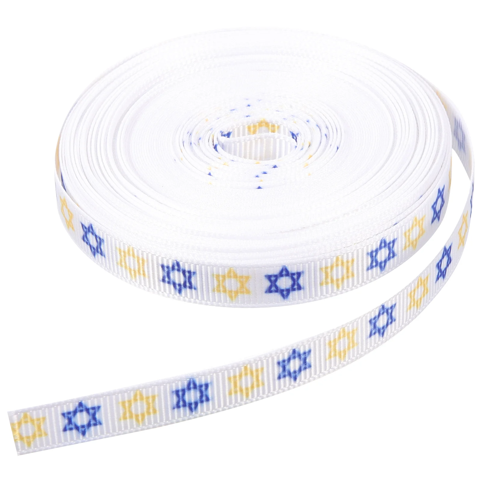 2pk 1cm Wide 9m Hanukkah Ribbons Jewish Gift Wrapping Ribbon for Cake Boxes Party Decor Multi Function Rich Color Non Fade Cloth