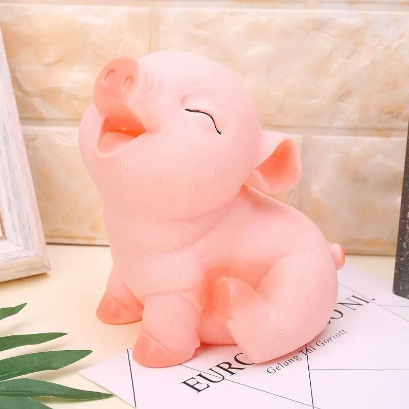 Pig Piggy Bank Coin Money Cash Openable Collectible Saving Box For Children Kid Gift Toy Unbreakable Home Room Decor