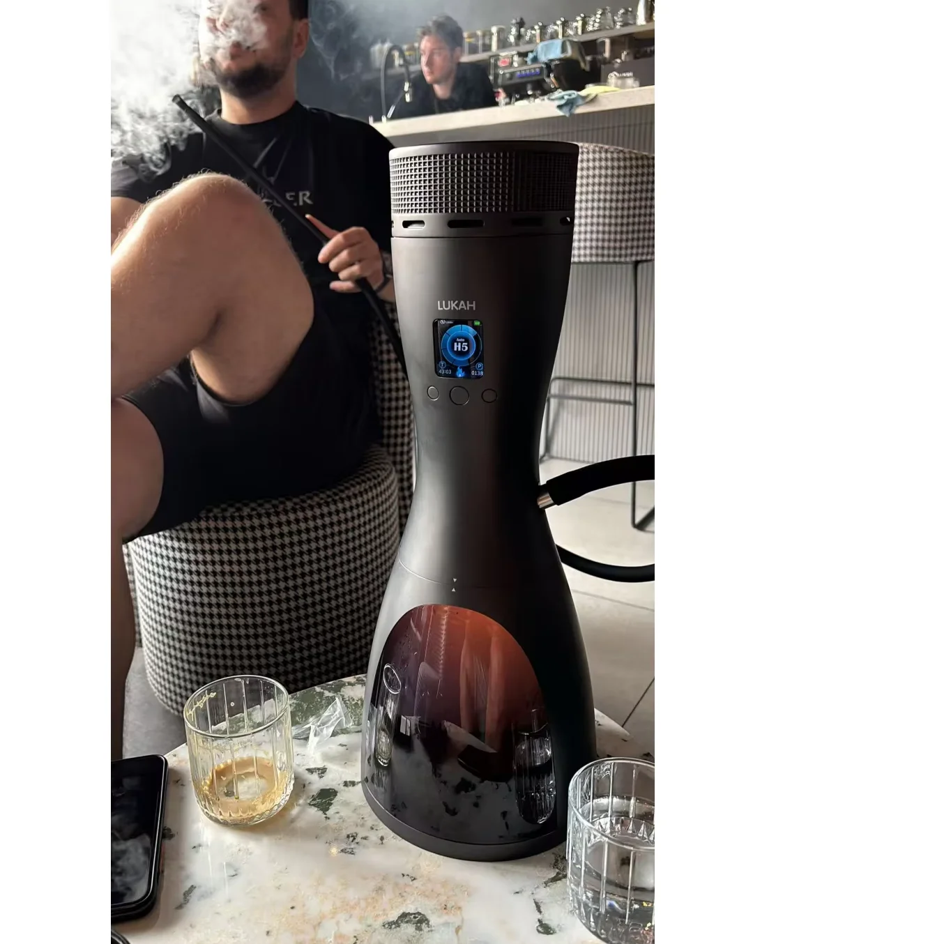 

Trendy Premium No Charcoal Electric Hookah Shisha E-HMD Lukah Hookah Shisha Portable Smart Hookah