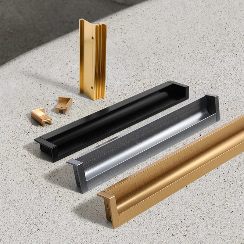 

Extended Wardrobe Door Concealed Handle Cabinet Drawer Handle Embedded Hardware Handle Handles for Furniture