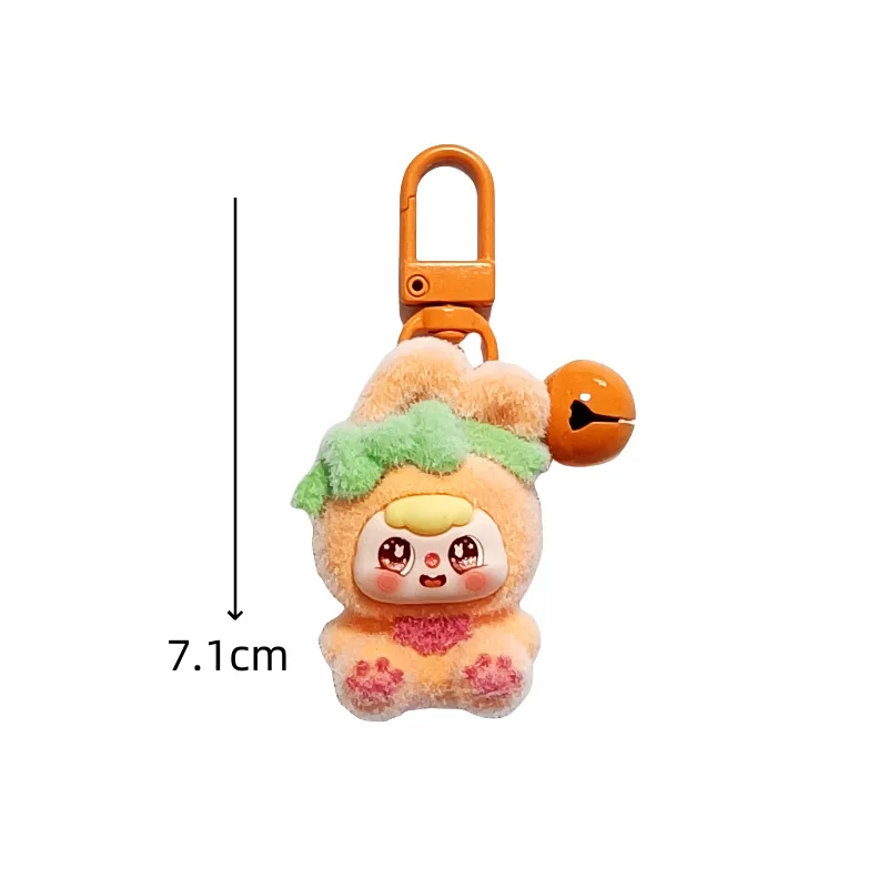 

1PCSCartoon sitting little rabbit keychain, cute figurine for mobile phone hanger, small gift, car keychain