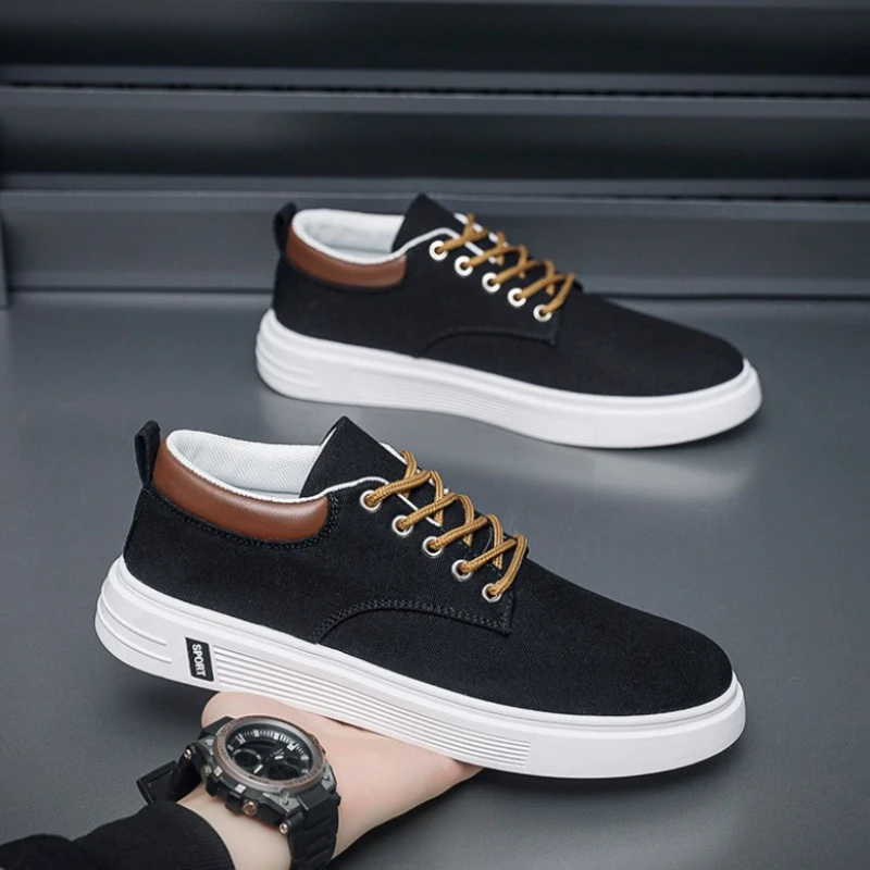 New breathable men's canvas shoes student casual sports shoes trendy youth board shoes - Image 4