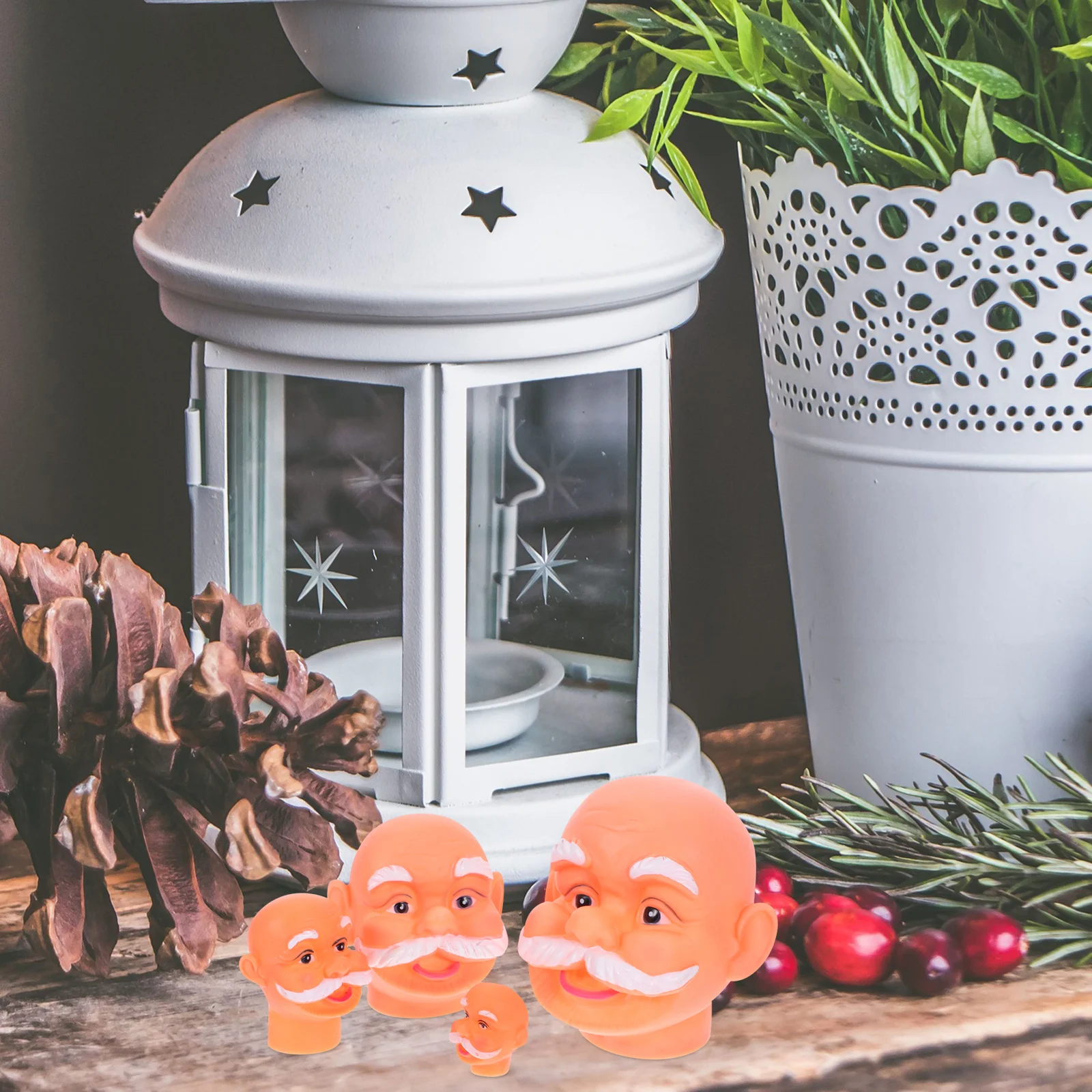 

4Pcs Santa Claus Head DIY Vinyl Craft Kit Handmade Holiday Decor Christmas Table Ornament Party Supplies Santa Claus Head