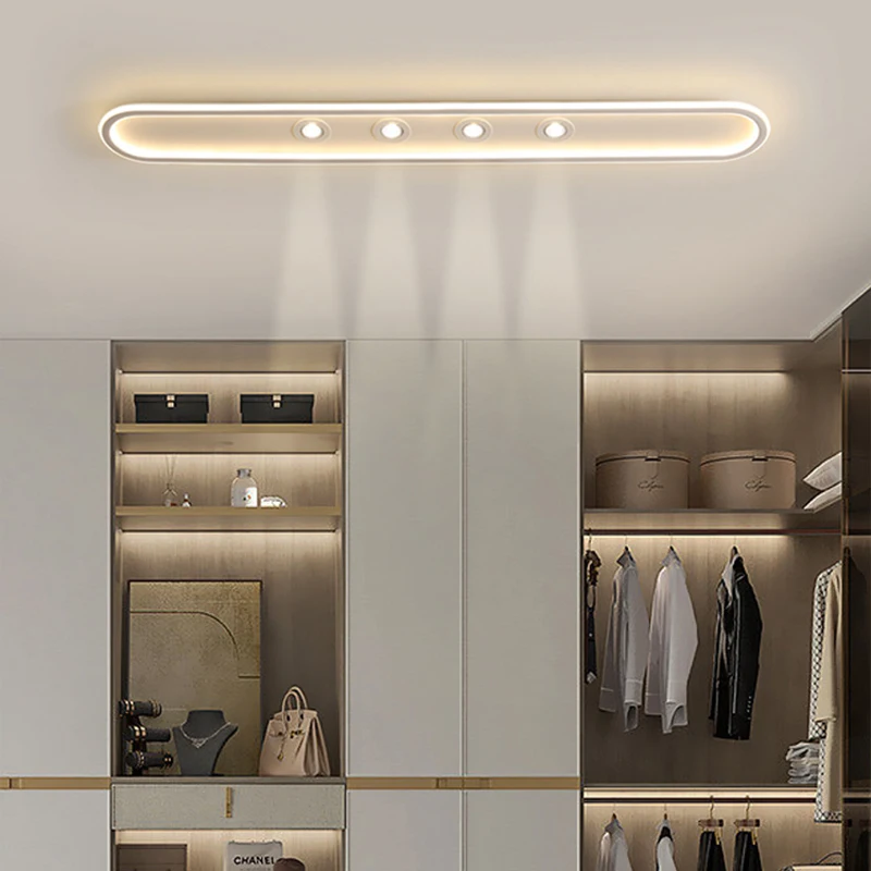 

Simple Post-modern Creative Bathroom Cloakroom LED With Spotlights Versatile Atmospheric Corridor Entrance Ceiling Lights