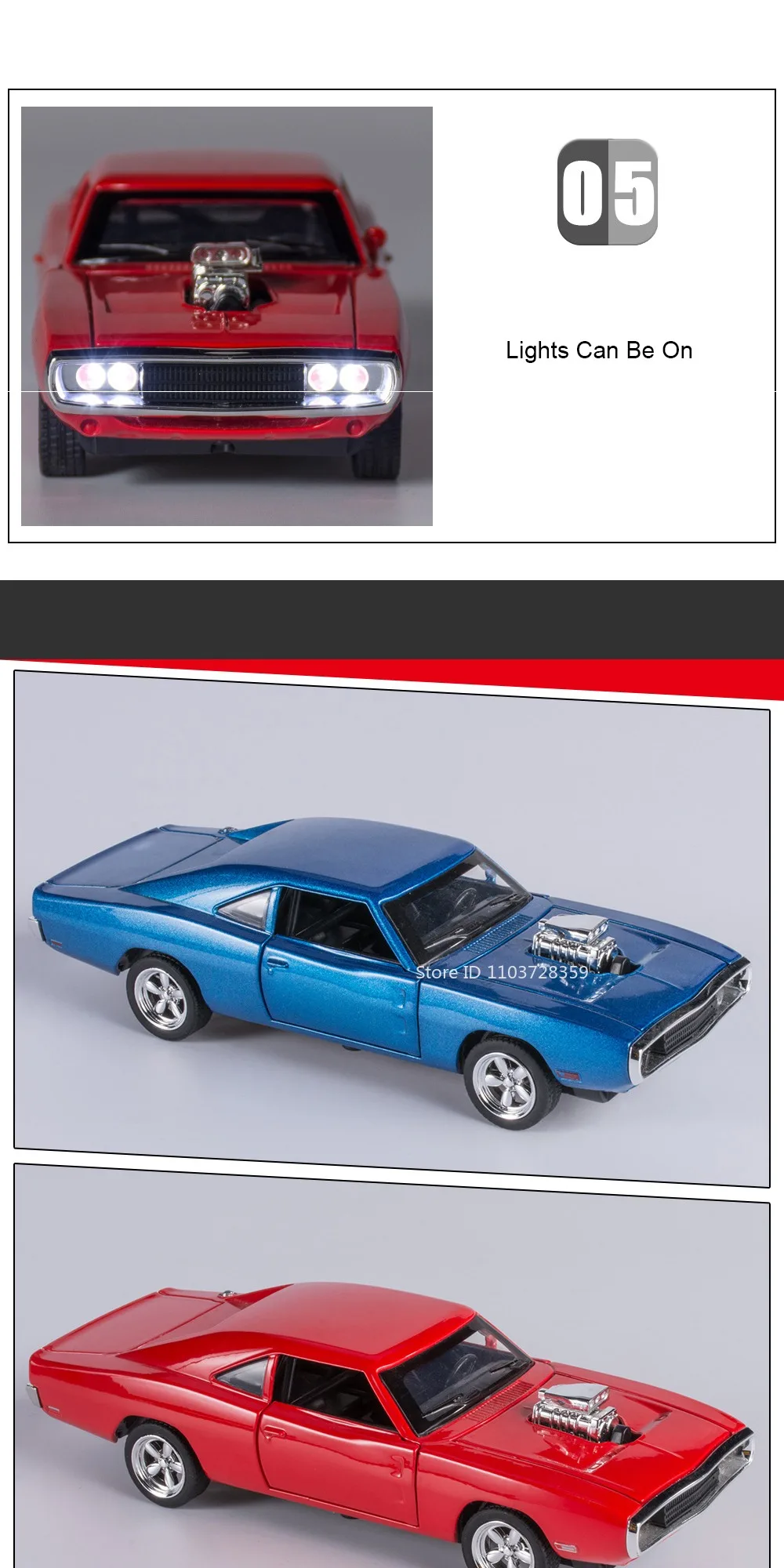 1:32 Eldorado Biarritz Ladegerät 1970 Auto-Spielzeugmodelle, Legierung, Druckguss, Fahrzeug, Spielzeug, Ton, Licht, Türen, geöffnet, zurückziehen, für Kindergeschenke – Detail 20