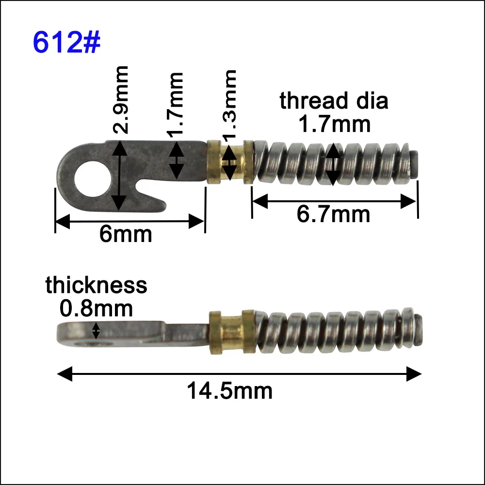 100pcs 0.8mm Thickness Eyeglasses Spring Insert Glasses Repairing Flex Temples Optical Frame Broken Replacement Part 612#