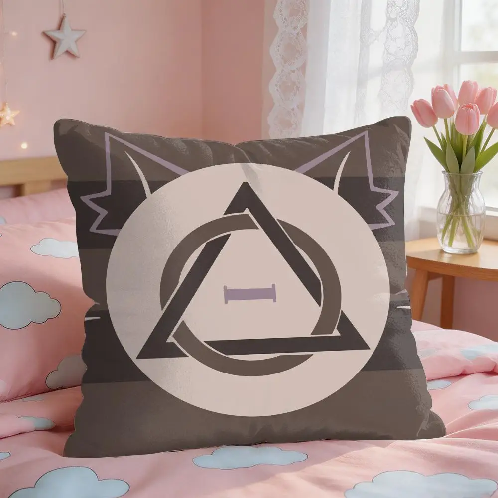 Therian Delta Logo Cool Cushion Cover Square Short Plush Pillow Case Living Room Sofa Home Decor Funda 40X40