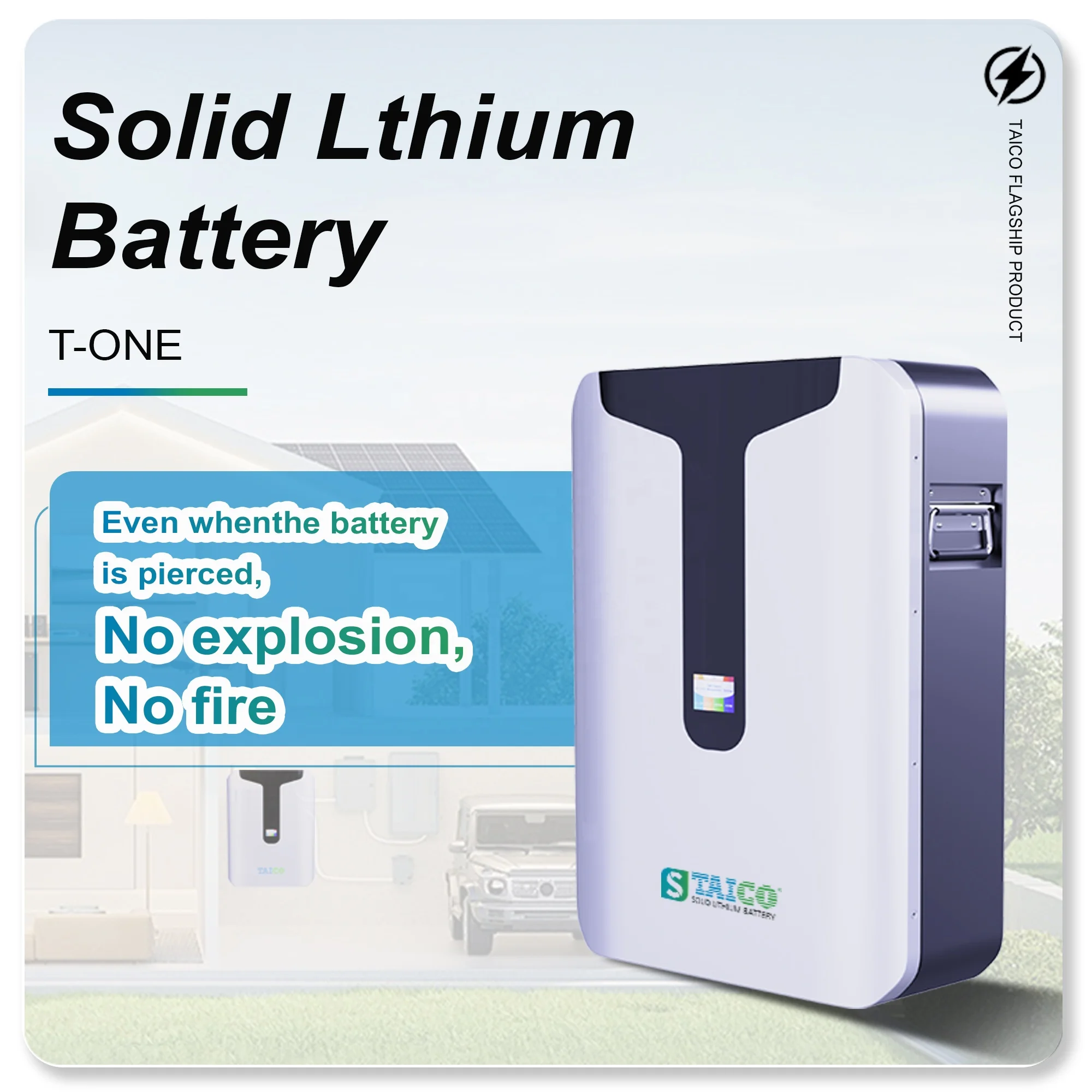 4.8kWh LiFePO4 Home Energy Storage Battery – 48V 100Ah Wall-Mounted Solar Battery for Off-Grid System
