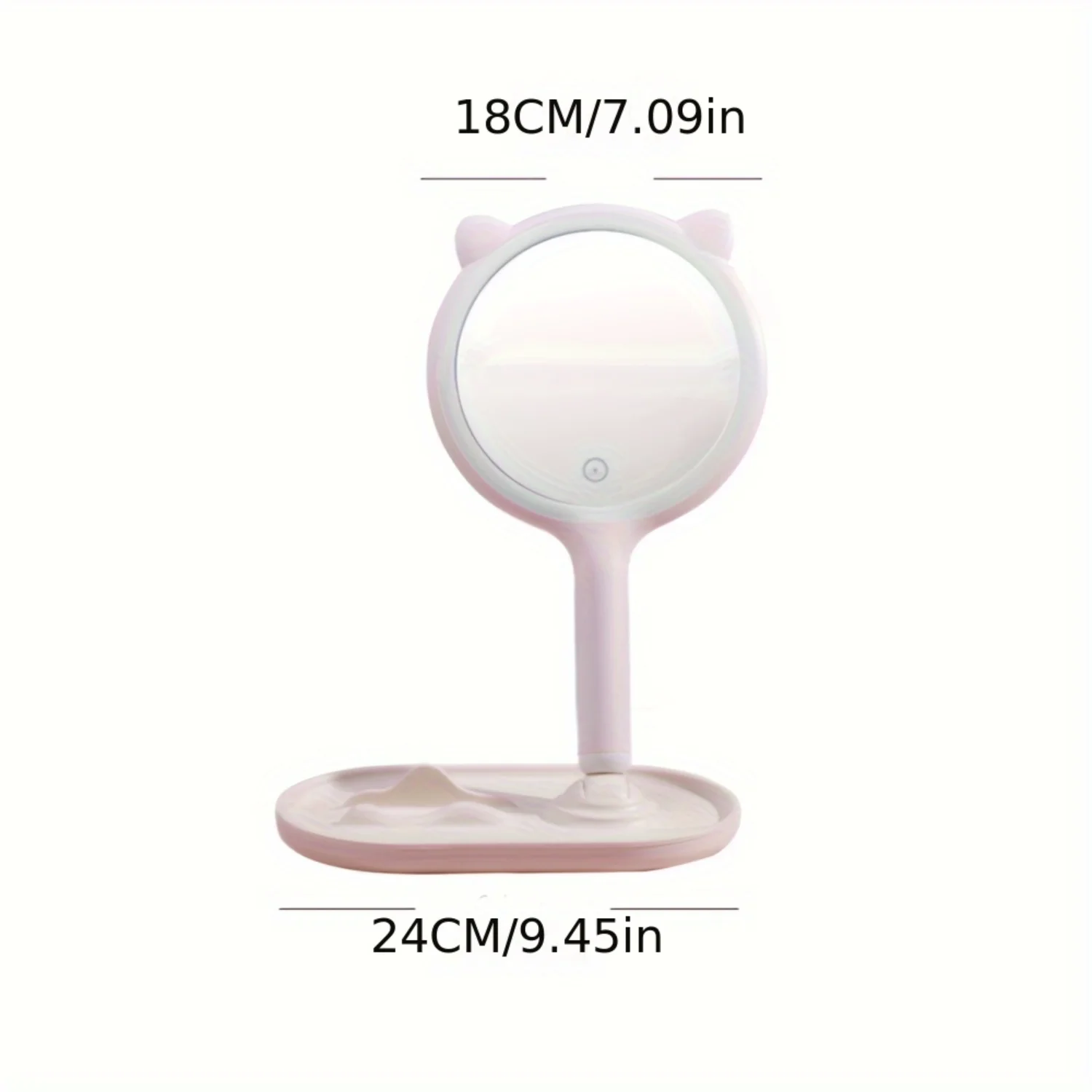 LED Makeup Mirror With Light USB Rechargeable Makeup Mirror Portable Makeup Dormitory Mirror