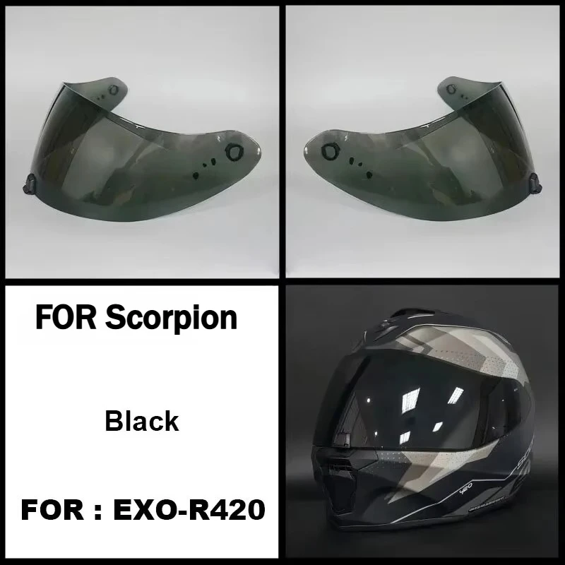 Capacete untuk SCORPION EXO-R420 Lensa Pelindung Visor Aksesori Motor Helm Full Face Anti-UV untuk Scorpion EXO-R420 Casco Moto