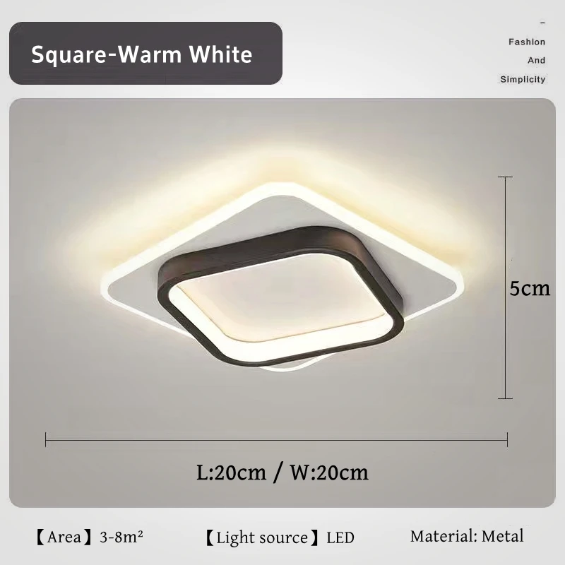 Moderne Eenvoudige Led Decor Plafondlamp Nordic Luxe Indoor Plafondlamp Woonkamer Gangpad Slaapkamer Creatieve Metalen Plafondlamp