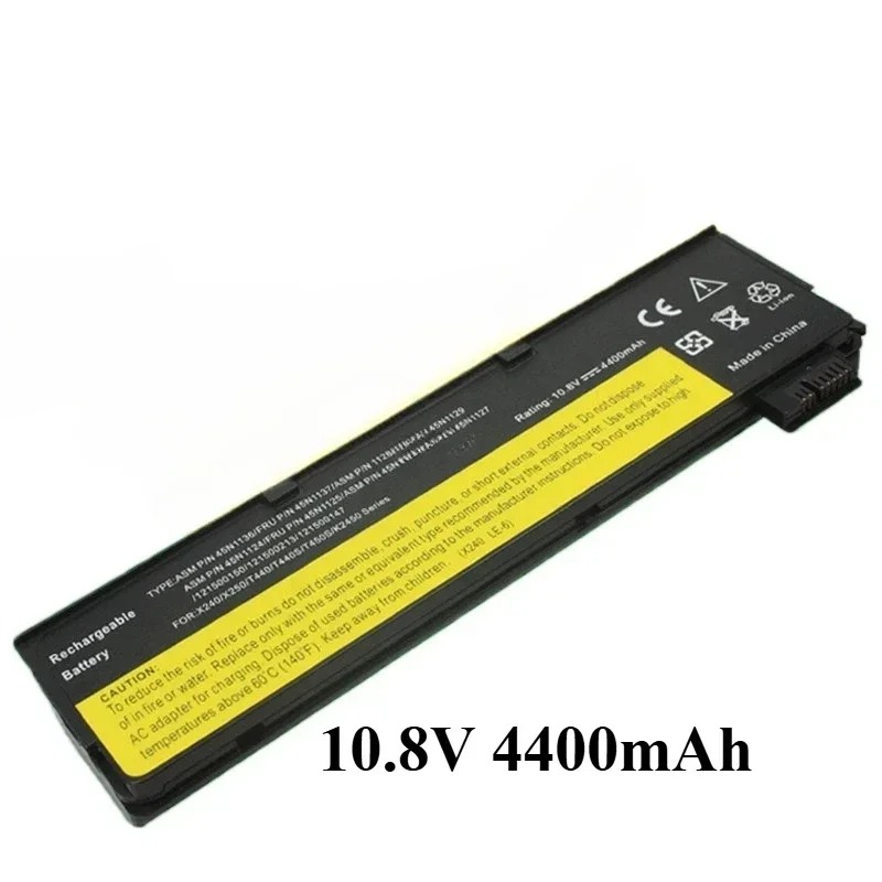 10.8V 4400mAh for Lenovo Thinkpad X270 X260  X250 X240 T450 T450S T470P T460P K2450 W550S P50S 45N1738 45N1136 Laptop Battery