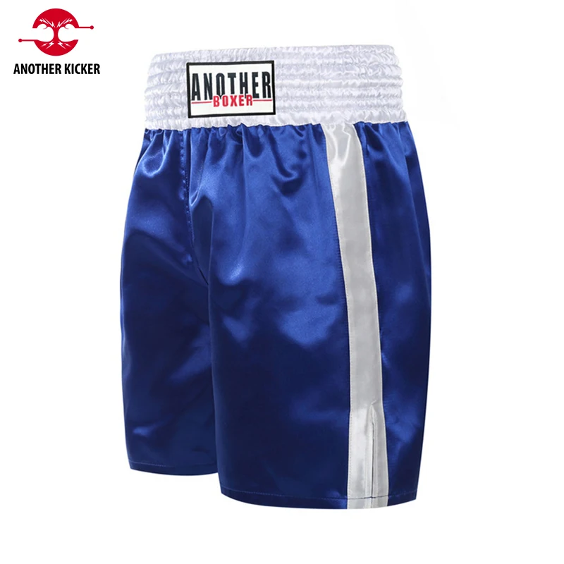 Calças simples de muay tailandês para homens e mulheres, shorts Bo Wushu Sanda, MMA, uniforme de treinamento de artes marciais, gaiola de cetim, luta, kickbo, Trun