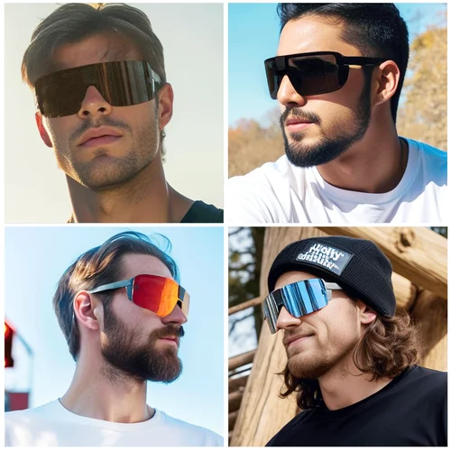 Imagen 2 del producto MAXJULI tamaño XXL doble Extra grande Z87 gafas de sol para cabezas anchas grandes hombres mujeres TR90 ultraligero protección UV gafas de sol 8227