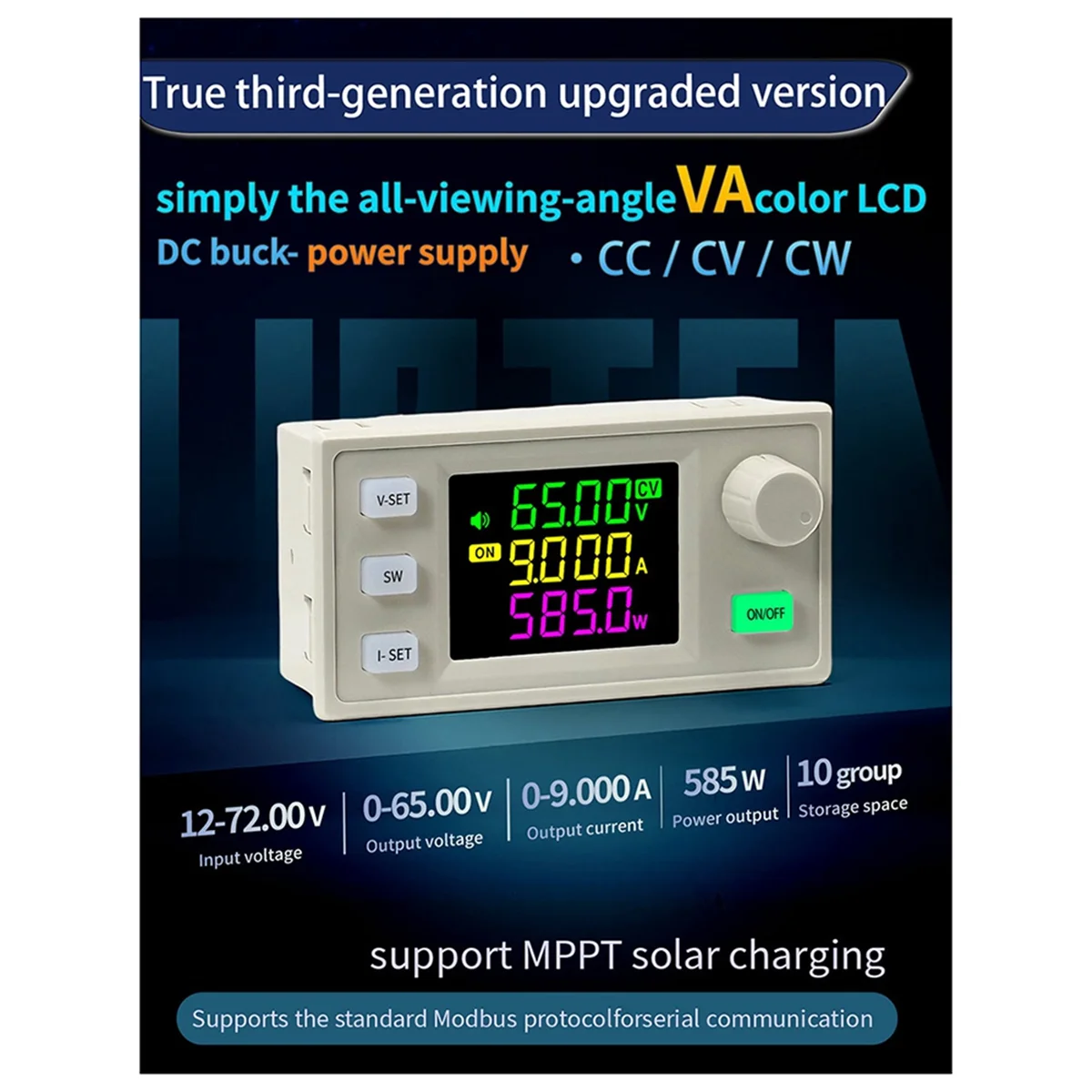 New XY6509X CNC Adjustable DC Power Supply Constant Voltage Constant Current Maintenance 65V 9A 585W Step-Down Module