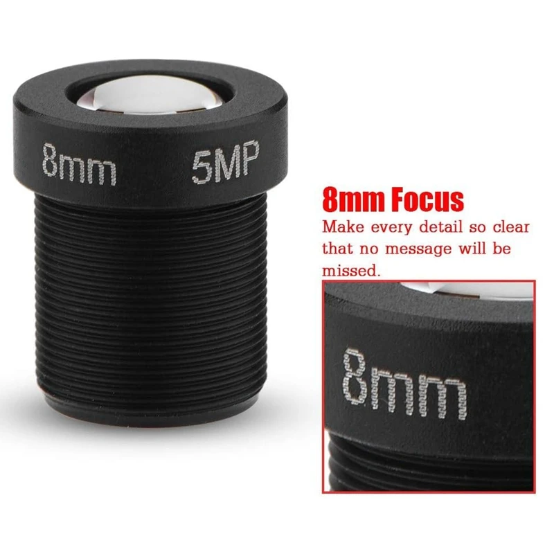 싱글 보드 컴퓨터 렌즈, 편리한 다기능 HD 네트워크, 실용적인 휴대용 보안 감시 렌즈, 8mm, 5MP, 1 개