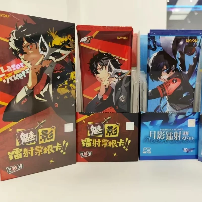 

Kayou Genuine Persona March Shadow Laser Ticket Root Card Ur/Sr/Sp Phantom Reload Collection Card Anime Peripheral Collect Card