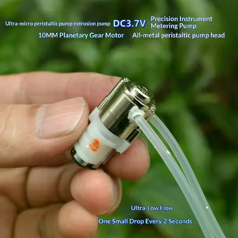 [1Pcs Squeezing Dosing Pump DC 3V 3.7V Ultra Micro Peristaltic Pump Mini M20 Planetary Gear Metering Pump Precision Small Flow]
