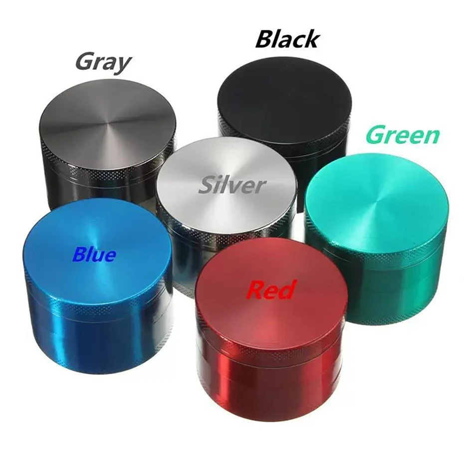 20Pcs 40mm Zinc Alloy Herb Grinder Metal Tobacco Mills 4-layers Manual Spice Crusher Smoking Accessories for Smoker Gifts