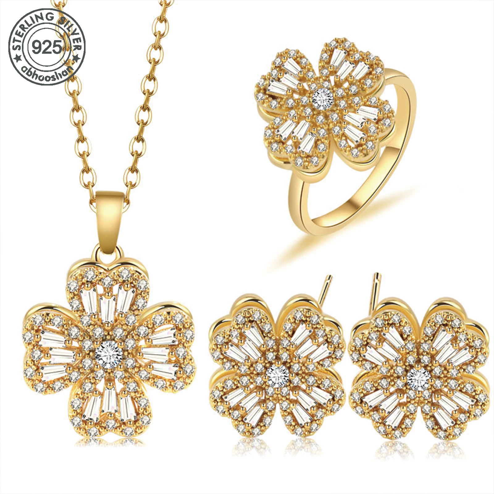 طقم مجوهرات من الفضة عيار 925، بما في ذلك قلادة أنيقة وسوار وأقراط رقيق، أفضل هدية لعيد الميلاد والهالوين