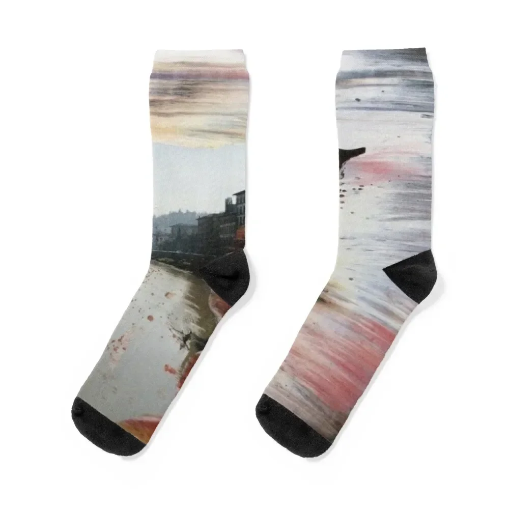 

Gerhard Richter - Abstract image Socks Wholesale hiking golf Men's Socks Luxury Women's