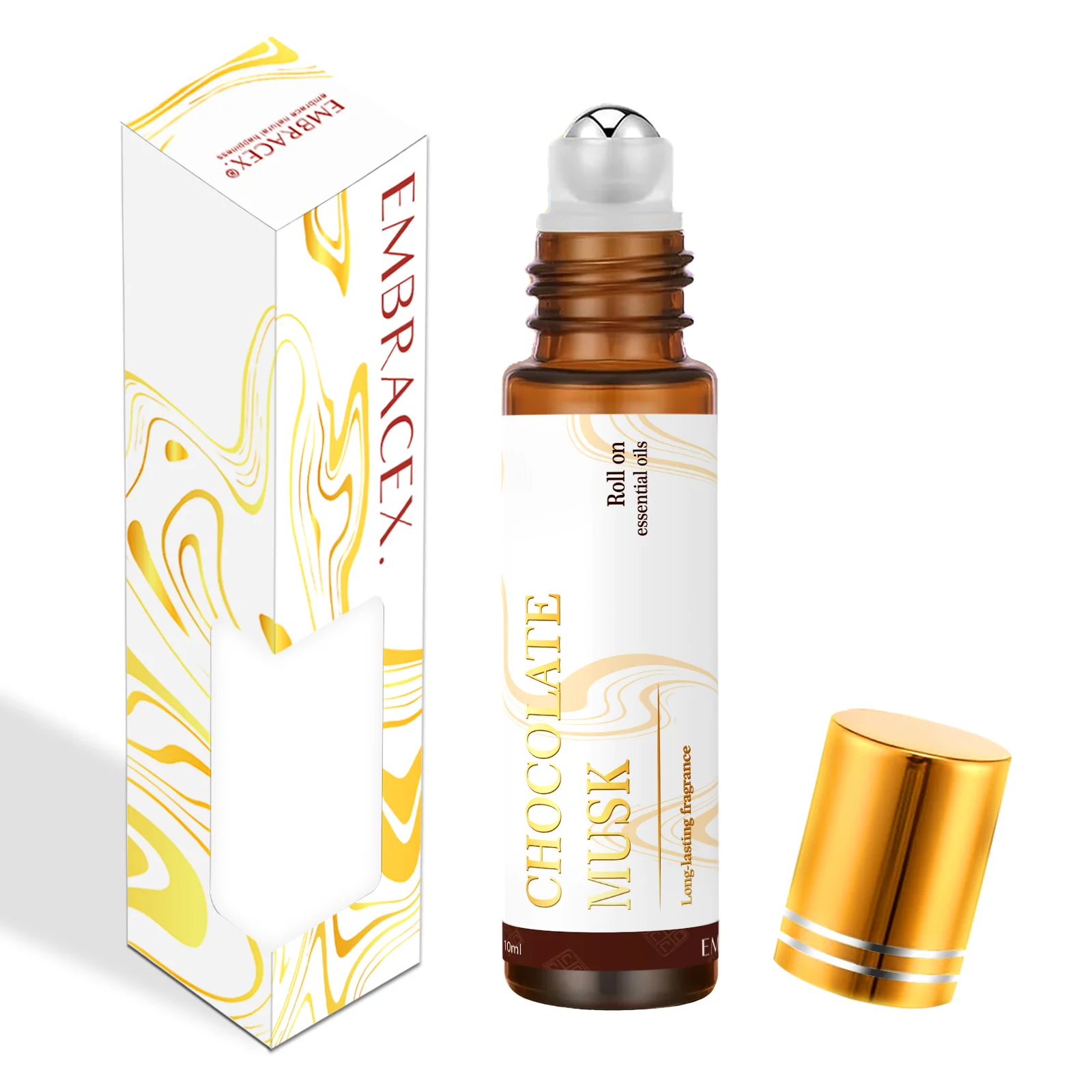 10ml Chocolate Musk Roll On Fragrance Oils Long Lasting Roll-On Aroma Oil Gifts Car Reed Diffuser Oil