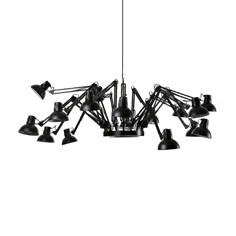 Chandelier Lights Retro Designer Lamp LED Spider for Living Dinning Room Hotel Kitchen Home Decor Luminous Black/White Color