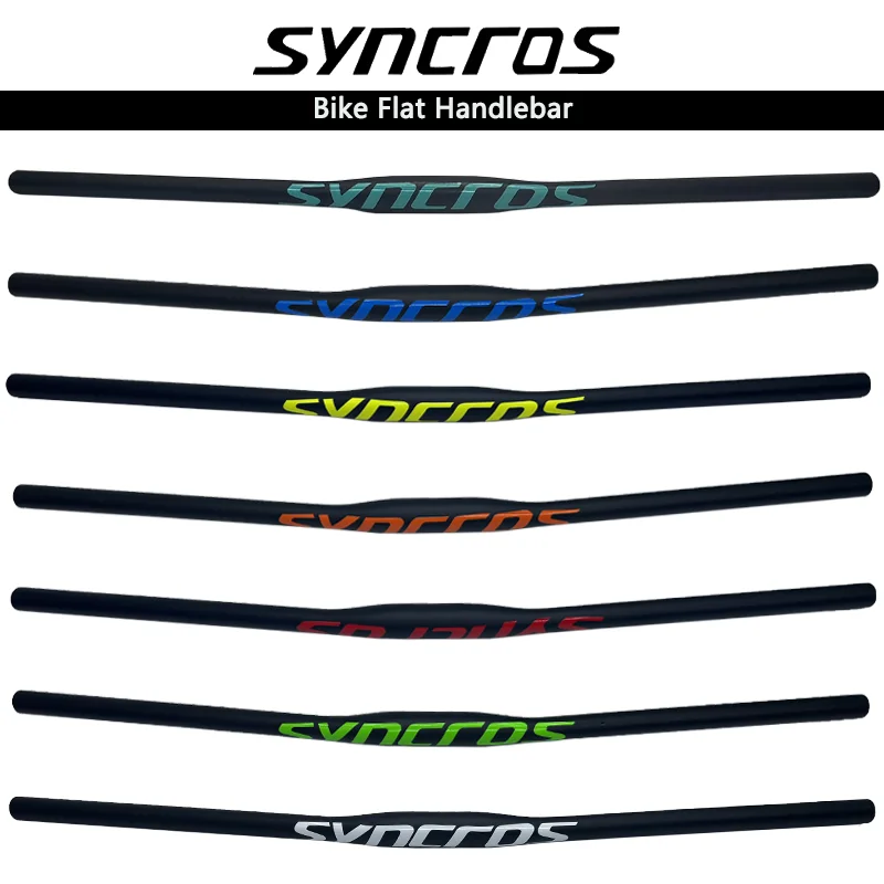 Fraser SL Syncros-Colorful Carbon Fiber MTB Bike Handlebar,Flat,Rise Handlebar,BMX,Mountain Bicycle 31.8*660/680/700/720/740mm