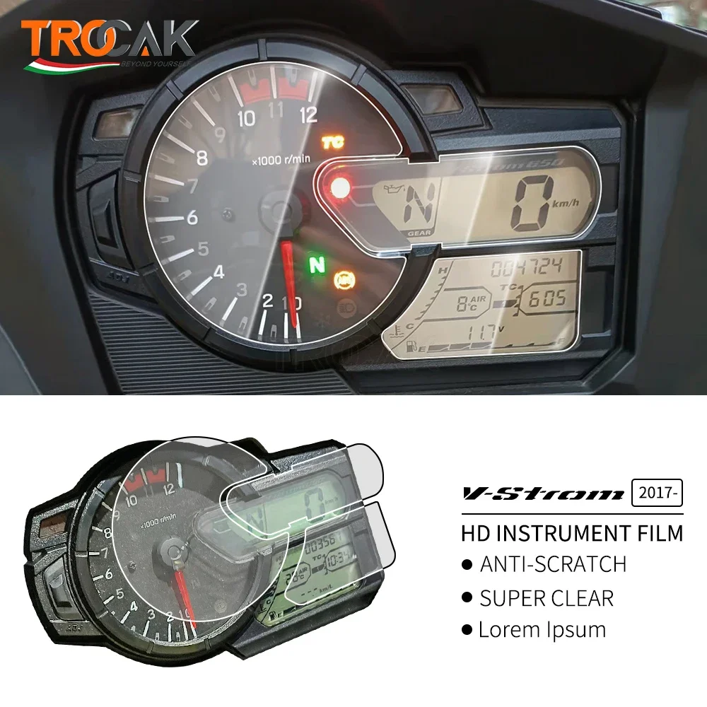Für Suzuki V-STROM650 2017-2022 DL1000 V-STROM1000 2017-2020 Motorrad Cluster Scratch-Screen Schutz Film Screen Protector