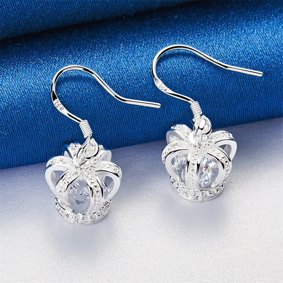 

Совершенно новые изысканные серьги с цирконом из стерлингового серебра 925 пробы для женщин, свадебные украшения, аксессуары, модные подарки