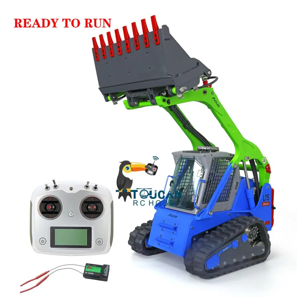 LESU RC Loader 1/14 RTR Aoue LT5 Hydraulic Tracked Skid-Steer Loading Machine I6S Rotating Lamp Sound Accessories Toys THZH1276