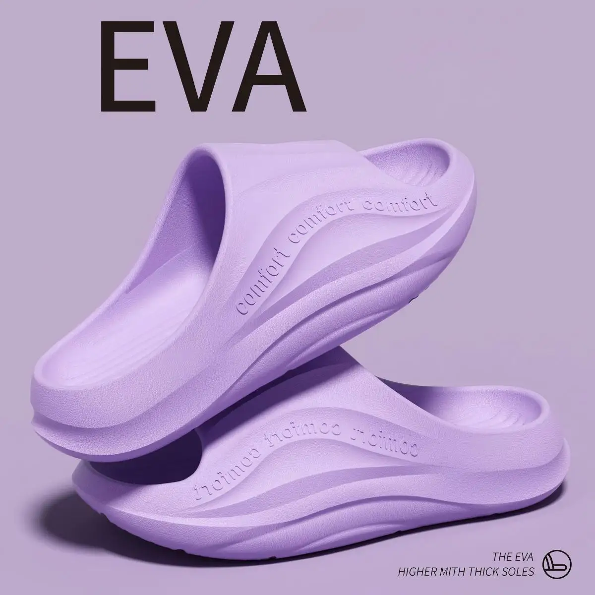 Women's Eva Slippers with a Stepping-On-Clouds Feel, New Couple's Model for Summer, Non-Slip Thick-Soled Breathable Home Slippers, Durable for Home Use