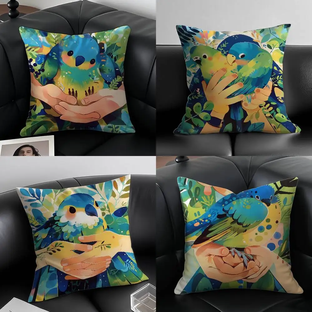 

Forest And Symbiosis Art Painting Pillow Case Custom Printed Brushed Fleece Pillow, Baby Skin-Touch, Eco-Friendly Dye-Sublimatio