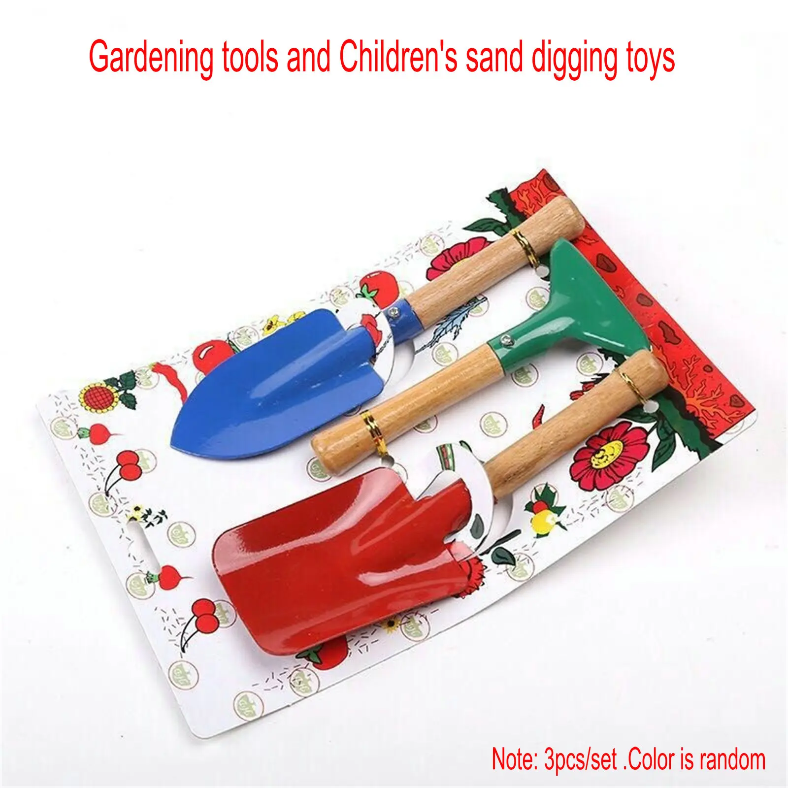 One set three pieces Camping and  Gardening Tools Horticultural Shove  children\'s Beach Toy product color randomly sent