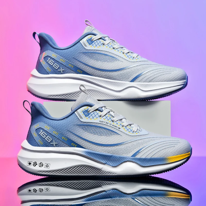 

Casual sports shoes men's four season comfortable fashion light outdoor thick sole breathable anti slip wear-resistant sneakers