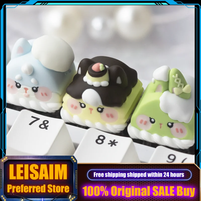 

Original Dim sum Cute anime Theme Keycap Mechanical Keyboard Resin PC Gaming Keyboard Collection Gifts Custom Keycaps ESC key