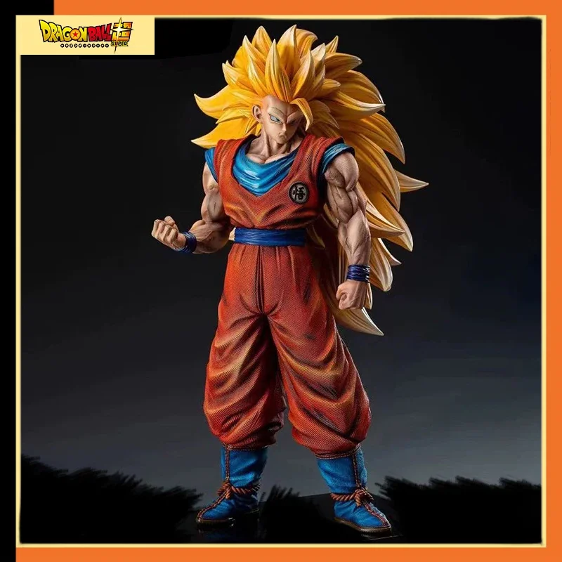 

Presale Anime Dragon Ball Z Figure SSJ3 Goku Figure 30cm Pvc Super Saiyan Statue 3 Gokou GK Collectible Model Toys Gifts