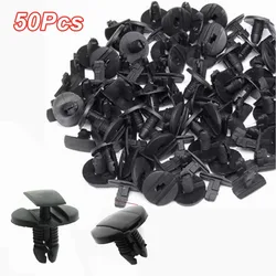 50pcs 8mm Auto Fastener Clips for Peugeot Citroen Bumper Rivet Fender Fastener Clips Plastic Car Clips Door Panel Repair Fender
