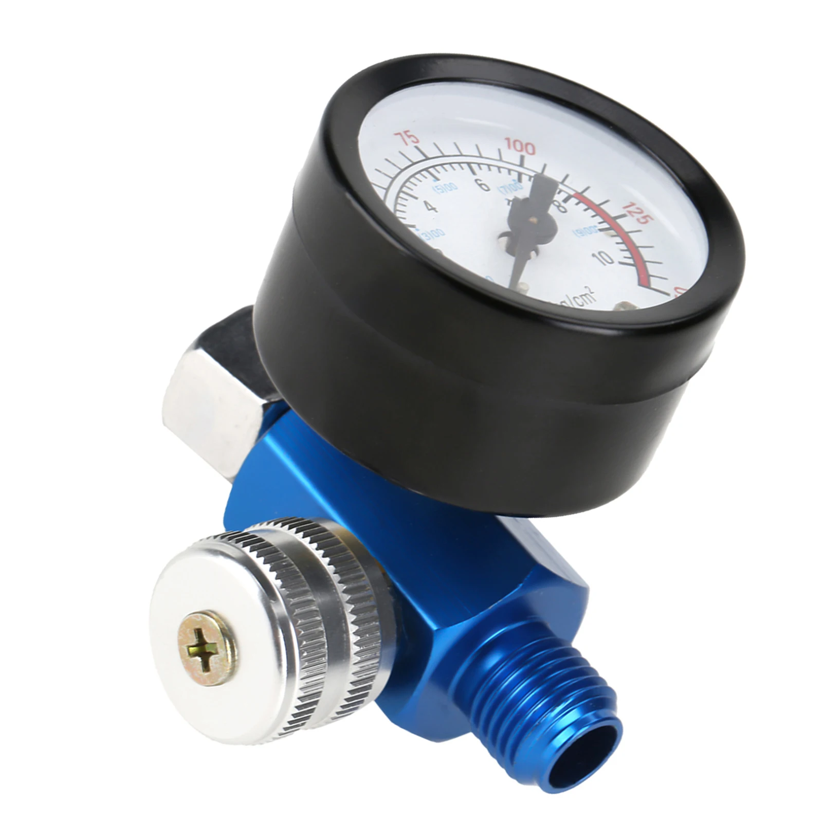 1/4” Spray Paint Gun Air Pressure Regulator Pressure Gauge Pneumatic Tool Accessory