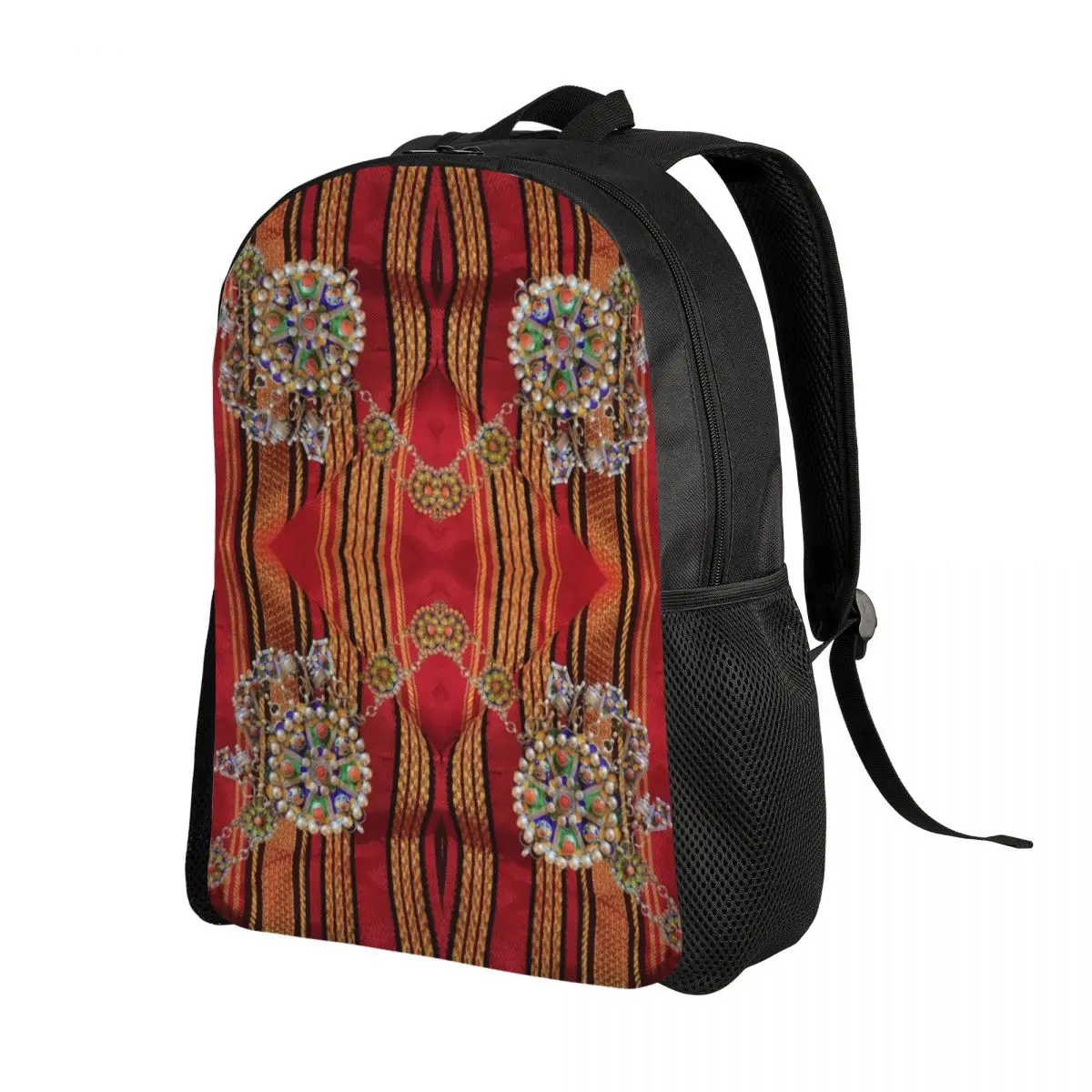 Customized Amazigh Kabyle Jewelry Backpacks Africa Berber Ethnic Style College School Travel Bags Bookbag Fits 15 Inch Laptop