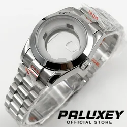 NH05 31MM Waterproof Stainless Steel Sapphire Glass President Strap Watch Case for Ladies Women Fit NH05 NH06 Movement