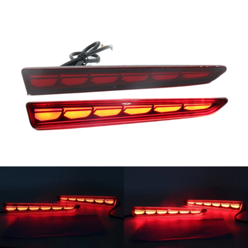 2Pcs Car LED Reflector Lamp Rear Fog Lamp Bumper Brake Light Dynamic Turn signal Lamp For Toyota Raize 2019-2022 Tanto-Custom