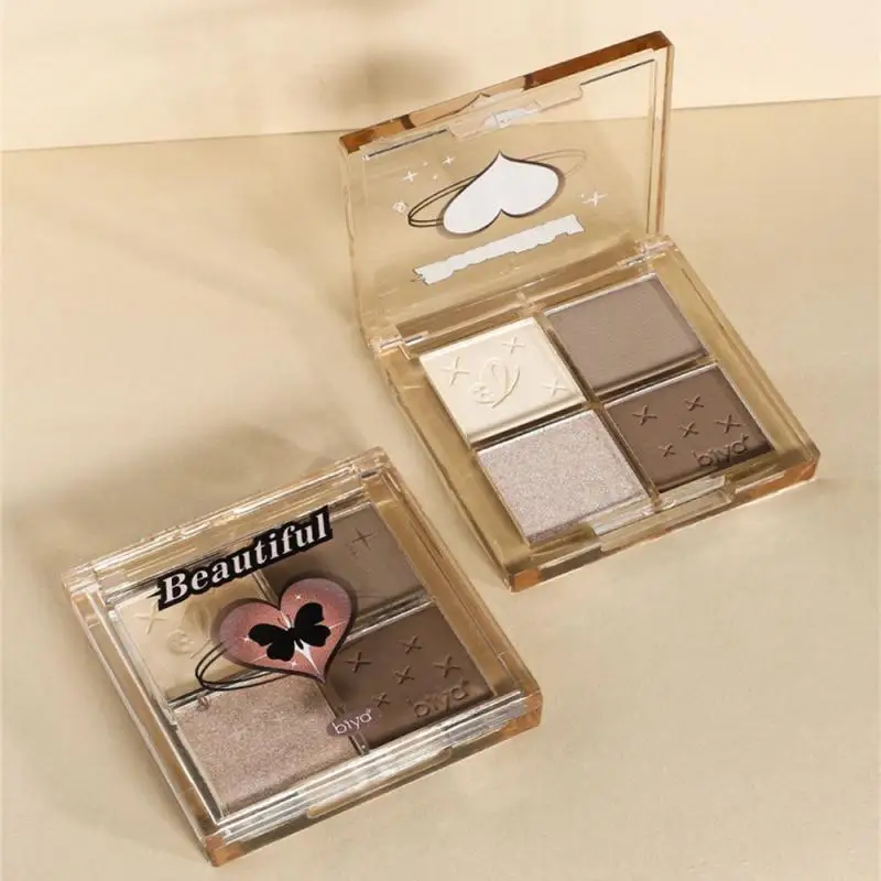 Eye Makeup Makeup Is Three-dimensional And Natural Four Colors Makeup Set Facial Makeup Stereo Shadow Hard To Card Powder Biya