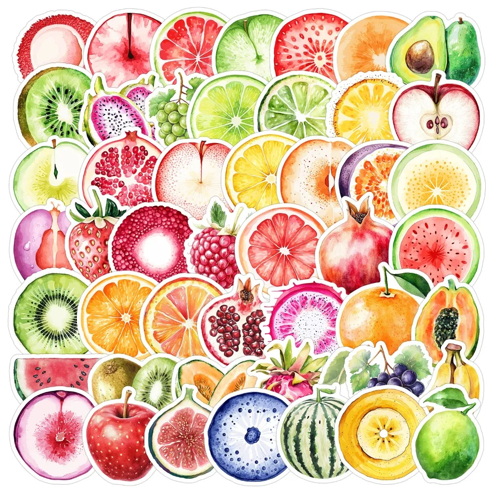 

50Pcs Cartoon Mixed Fruits Stickers for Waterproof Decal Laptop Motorcycle Luggage Snowboard Fridge Phone Sticker Decoration