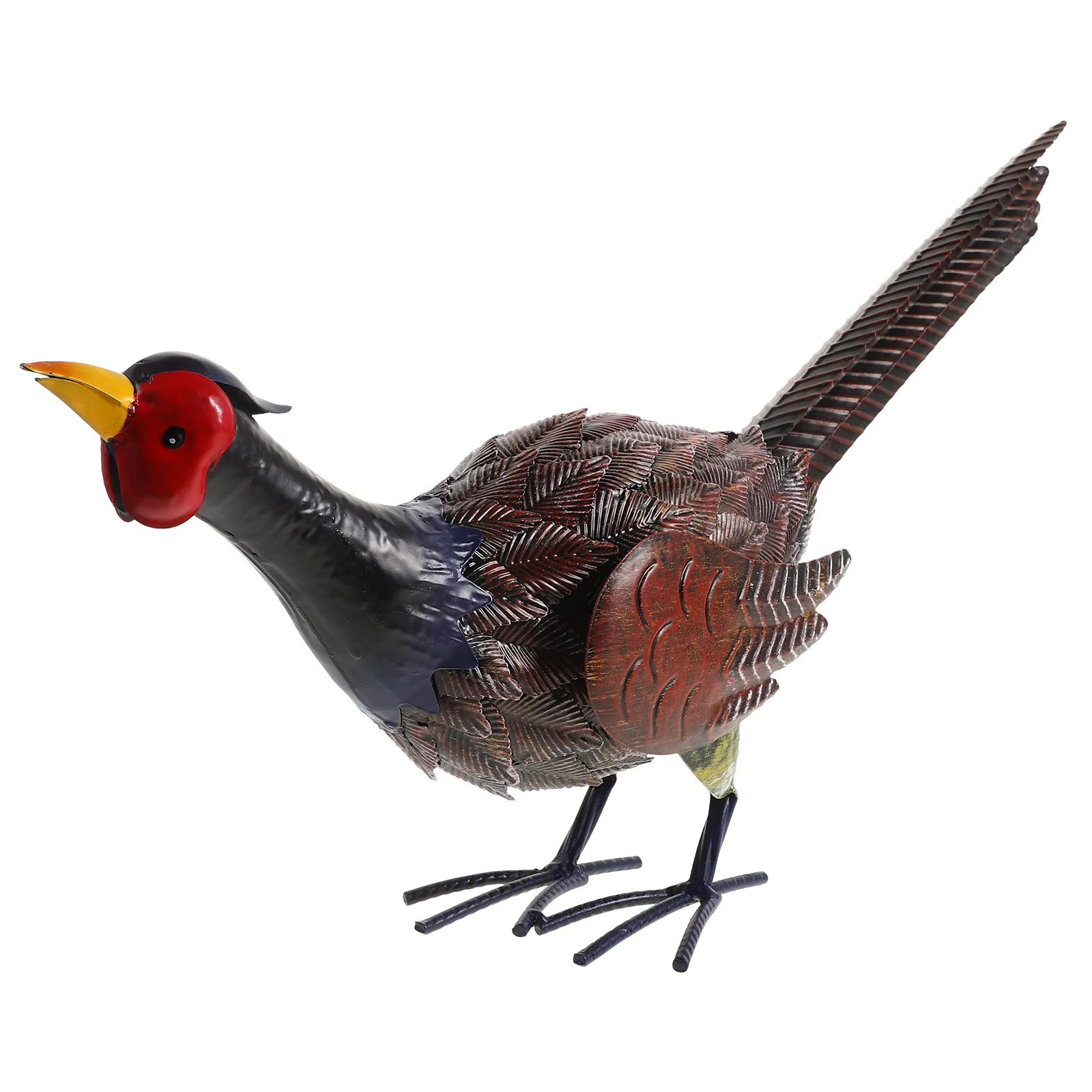 Pheasant Decorations Sculpture Model Landscape Layout Prop Iron Ornaments Simulated Statue